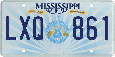 MS license plate LXQ861