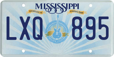 MS license plate LXQ895
