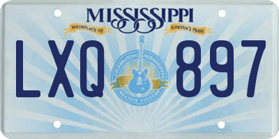MS license plate LXQ897