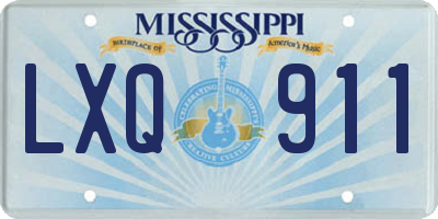 MS license plate LXQ911