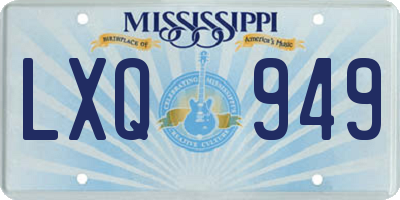 MS license plate LXQ949