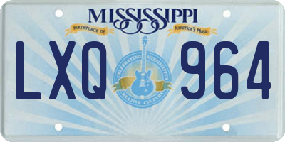 MS license plate LXQ964