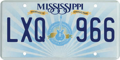 MS license plate LXQ966