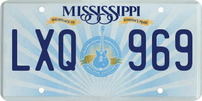 MS license plate LXQ969