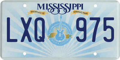 MS license plate LXQ975