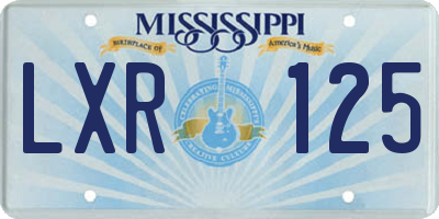 MS license plate LXR125
