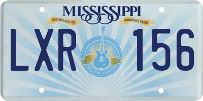 MS license plate LXR156