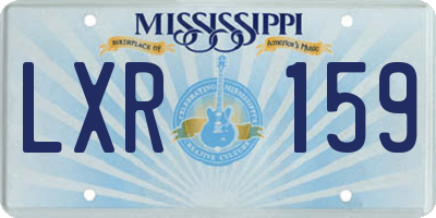 MS license plate LXR159