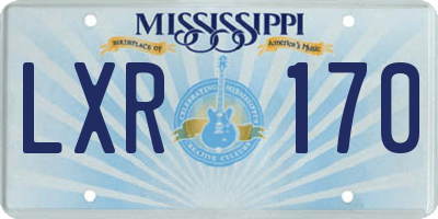 MS license plate LXR170