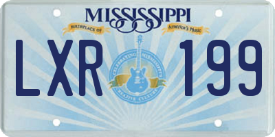 MS license plate LXR199