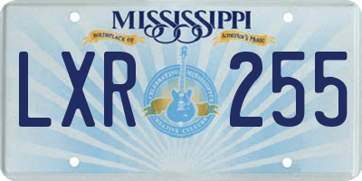 MS license plate LXR255