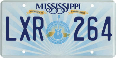 MS license plate LXR264