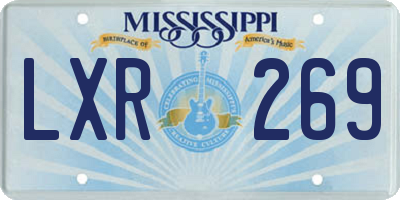 MS license plate LXR269
