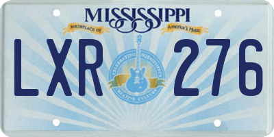 MS license plate LXR276