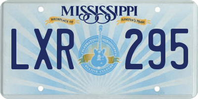 MS license plate LXR295