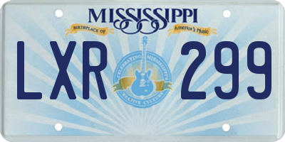 MS license plate LXR299