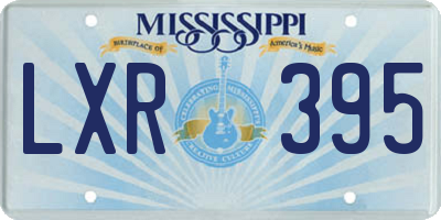 MS license plate LXR395