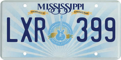 MS license plate LXR399