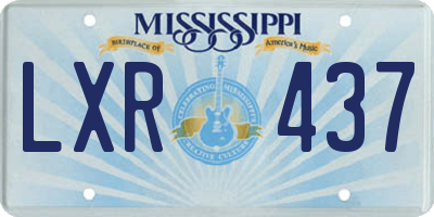 MS license plate LXR437