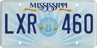 MS license plate LXR460