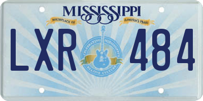 MS license plate LXR484