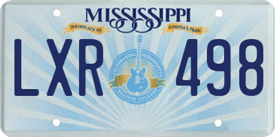 MS license plate LXR498