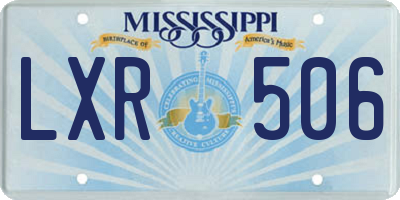 MS license plate LXR506