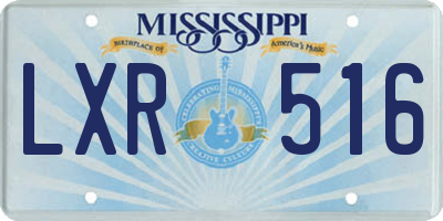 MS license plate LXR516