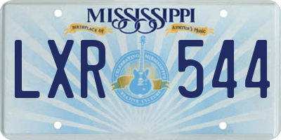 MS license plate LXR544