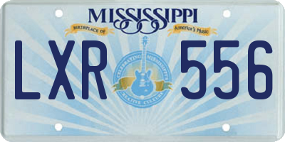 MS license plate LXR556
