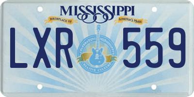 MS license plate LXR559