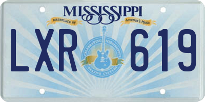 MS license plate LXR619
