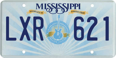 MS license plate LXR621