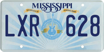 MS license plate LXR628