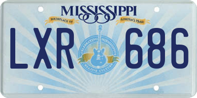 MS license plate LXR686