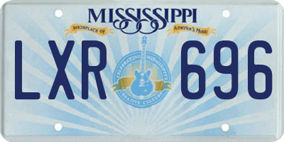 MS license plate LXR696