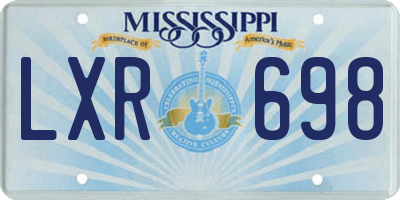 MS license plate LXR698