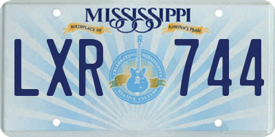MS license plate LXR744