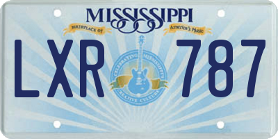 MS license plate LXR787