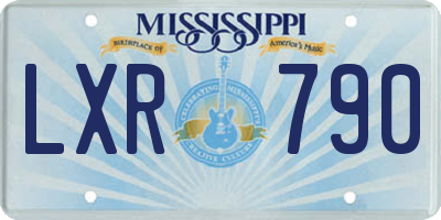 MS license plate LXR790