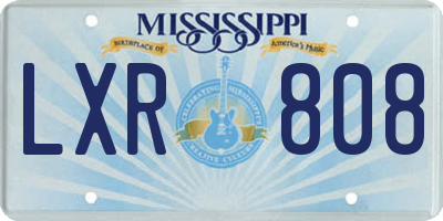 MS license plate LXR808