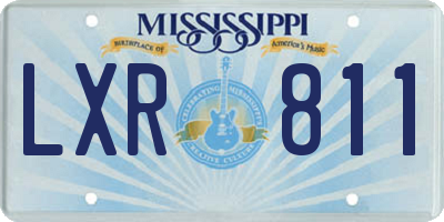 MS license plate LXR811