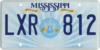 MS license plate LXR812