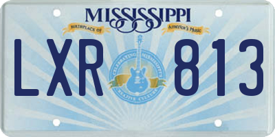 MS license plate LXR813