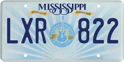 MS license plate LXR822