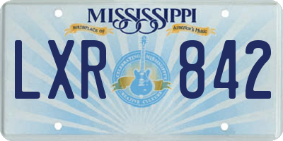 MS license plate LXR842
