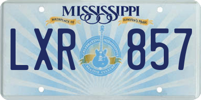 MS license plate LXR857
