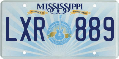 MS license plate LXR889