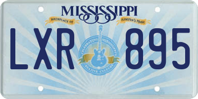 MS license plate LXR895