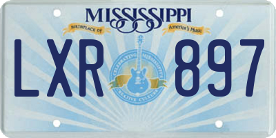 MS license plate LXR897